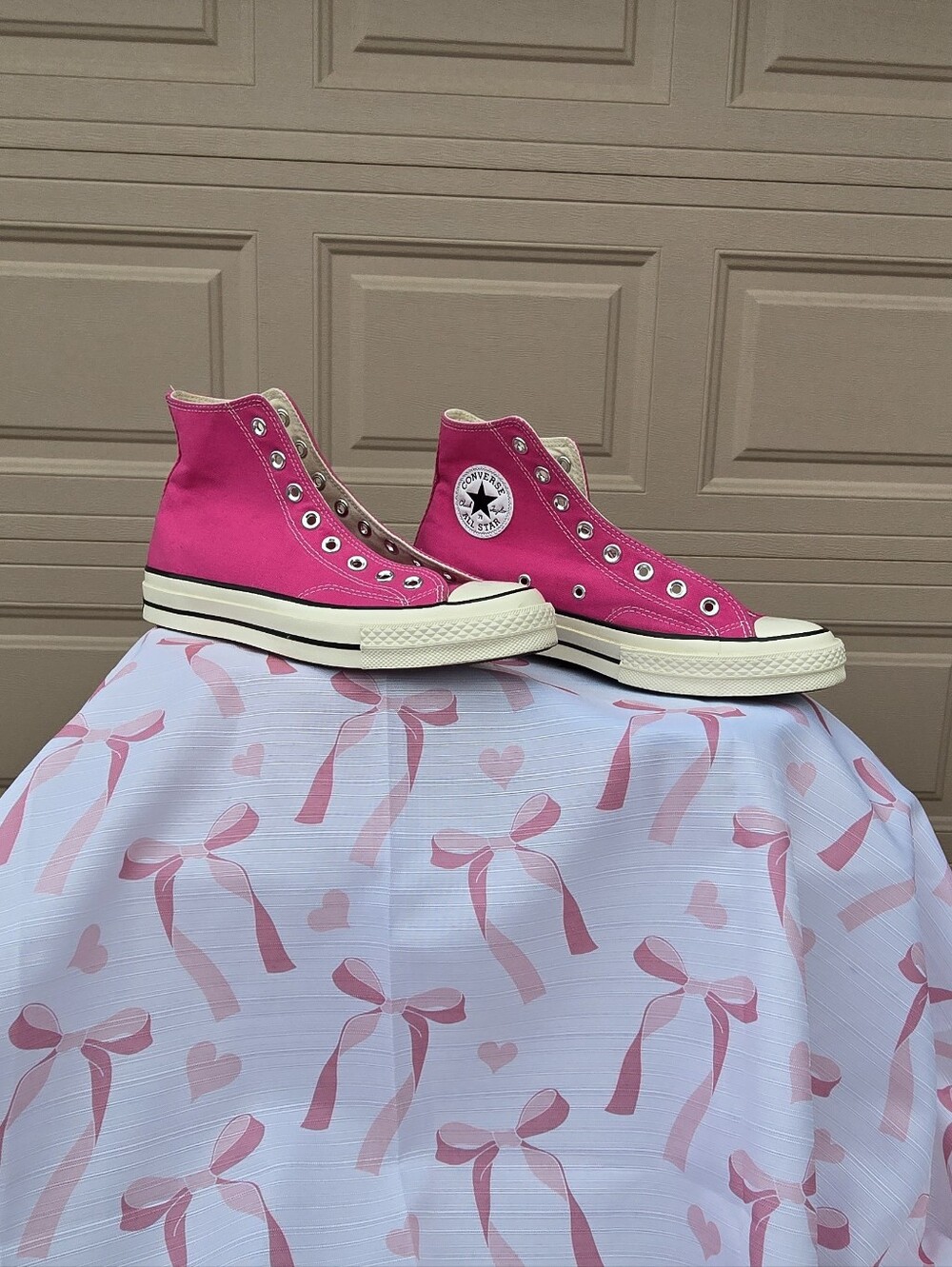 Converse High-Top Sneakers in Bright Pink